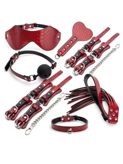 Suitcase bondage set red Argus