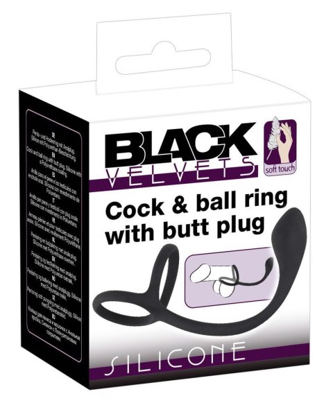 Black Velvets Cock + Ball ring Black Velvets