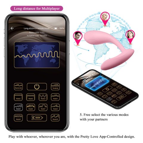 PRETTY LOVE - Baird, 12 vibration functions Mobile APP Long-distance Control Pretty Love