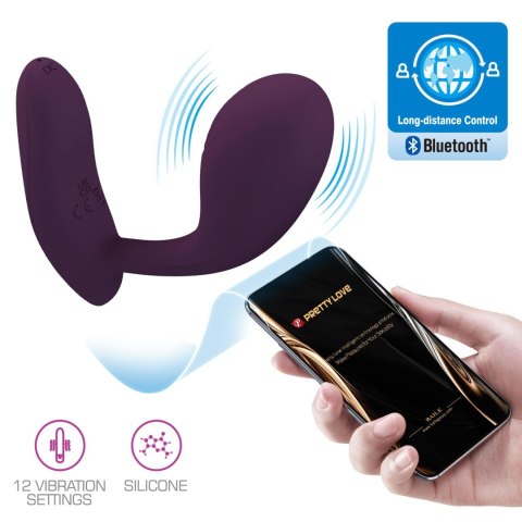 PRETTY LOVE - Baird Purple, 12 vibration functions Mobile APP Long-distance Control Pretty Love