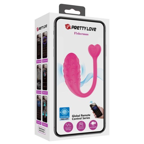 PRETTY LOVE - Fisherman Pink, 12 vibration functions Mobile APP remote control Pretty Love