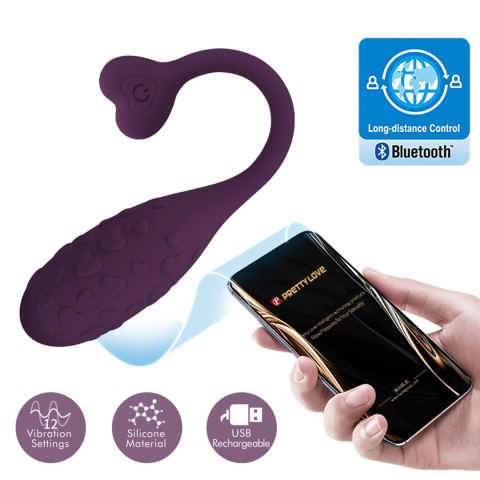 PRETTY LOVE - Fisherman Purple, 12 vibration functions Mobile APP remote control Pretty Love