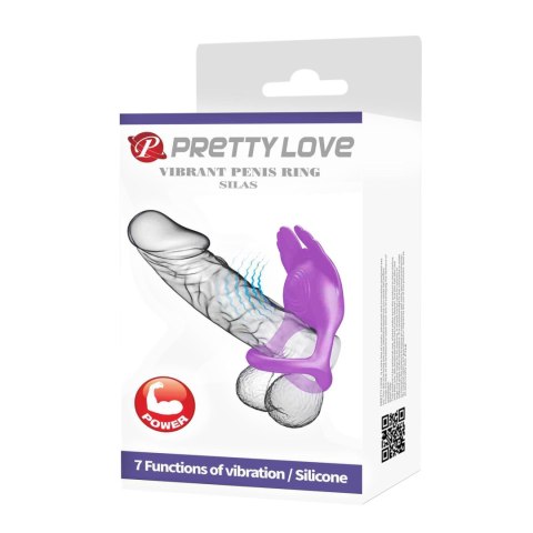 PRETTY LOVE - VIBRANT PENIS RING SILAS Black, 7 vibration functions Pretty Love