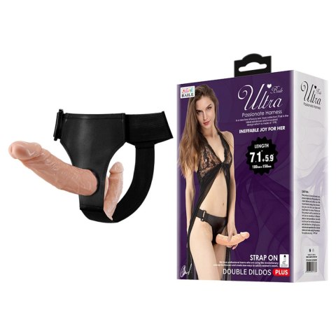 BAILE -STRAP ON DOUBLE DILDOS, 7.1''+5.9'' Baile