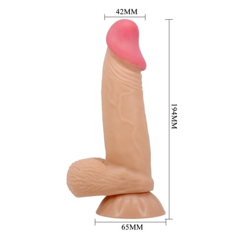 BAILE - Sliding Skin 7,6'' Flesh, Suction base Bendable TPR Baile