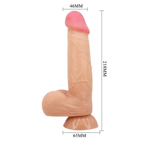 BAILE - Sliding Skin 8,5'' Flesh Suction base Bendable TPR Baile