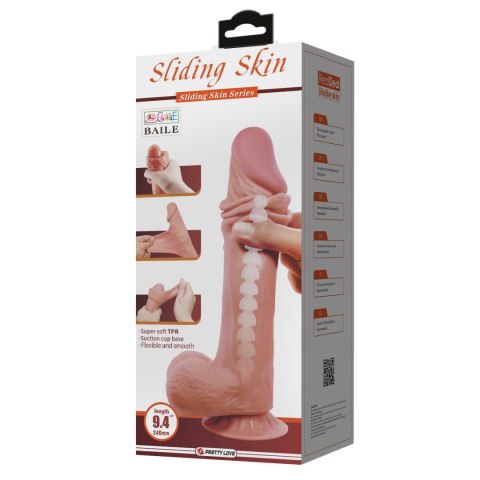 BAILE - Sliding Skin 9,4'' Suction base Bendable TPR Baile