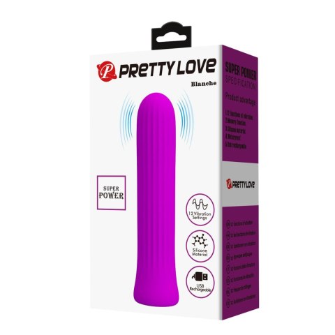 PRETTY LOVE - Blanche Purple, 12 vibration functions Memory function Pretty Love