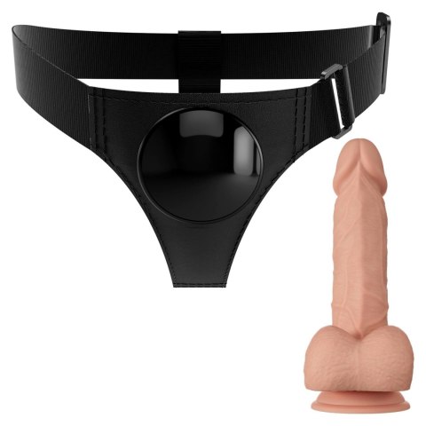 PRETTY LOVE - HARNESS BRIEFS Jerry Universal Strap-On Harness 7,6'' Dildo Flesh Pretty Love