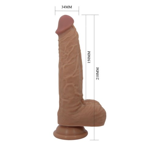 PRETTY LOVE - Jonathan 8,3'' Light Brown, 3 vibration functions Thrusting Wireless remote control Pretty Love