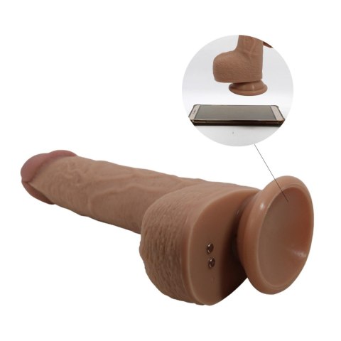 PRETTY LOVE - Tommy 8,9'' Light Brown, 3 vibration functions 3 thrusting settings Suction base Wireless remote control Pretty Love