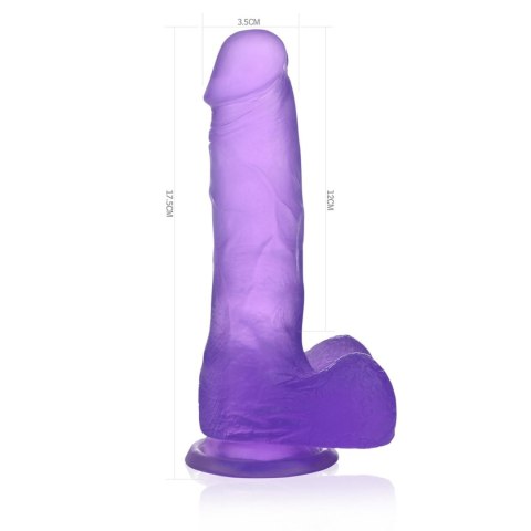 7"" Jelly Studs Crystal Dildo Medium Purple Lovetoy