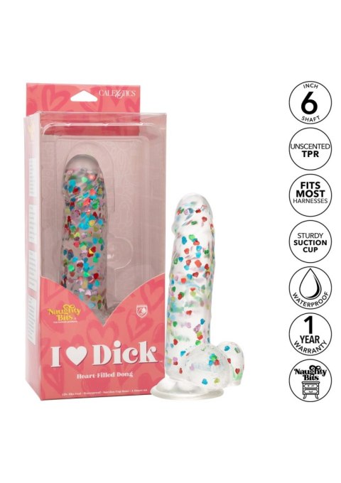 I Love Dick Heart Filled Dong Transparent Calexotics