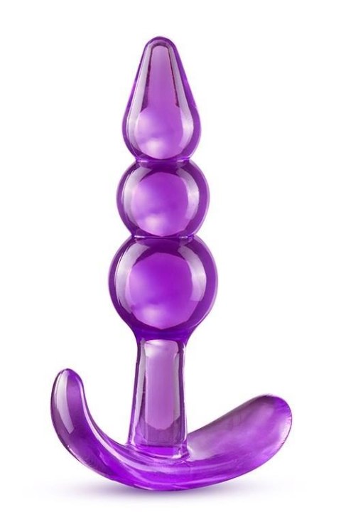 B YOURS TRIPLE BEAD ANAL PLUG PURPLE Blush