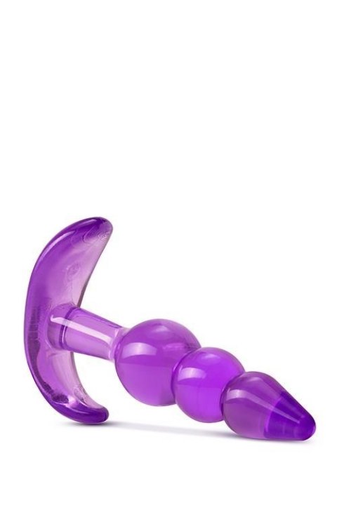 B YOURS TRIPLE BEAD ANAL PLUG PURPLE Blush