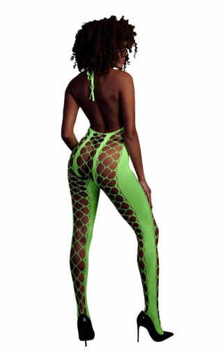 Bodystocking with Halterneck - Green - XS/XL Ouch!