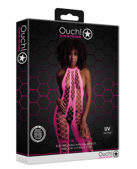 Bodystocking with Halterneck - Pink - XS/XL Ouch!