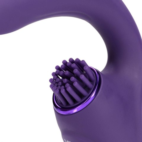 Gen - Rechargeable Triple Action G-Spot Vibrator with Pulse Wave and Vibrating Bristles - Purple Vive