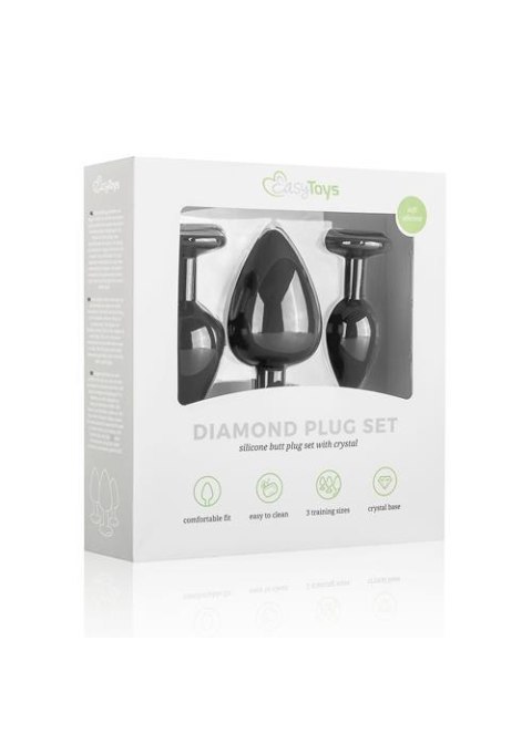 Plug-Diamond Plug Set-Black EasyToys