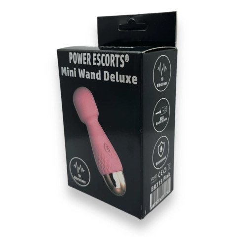 Power Escorts - Mini Wand De Luxe Pink - 11,6 Cm / 4.5 Inch Silicone Wand Massager Power Escorts