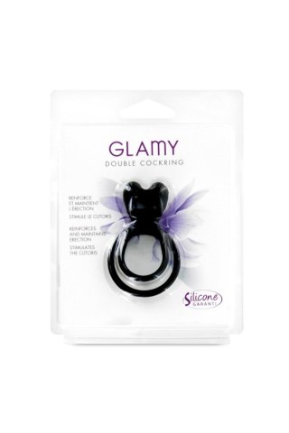 DOUBLE COCKRING BLACK GLAMY