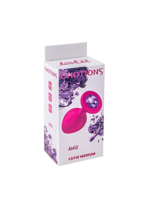 Plug-Anal Plug Emotions Cutie Medium Pink dark purple crystal Lola Toys