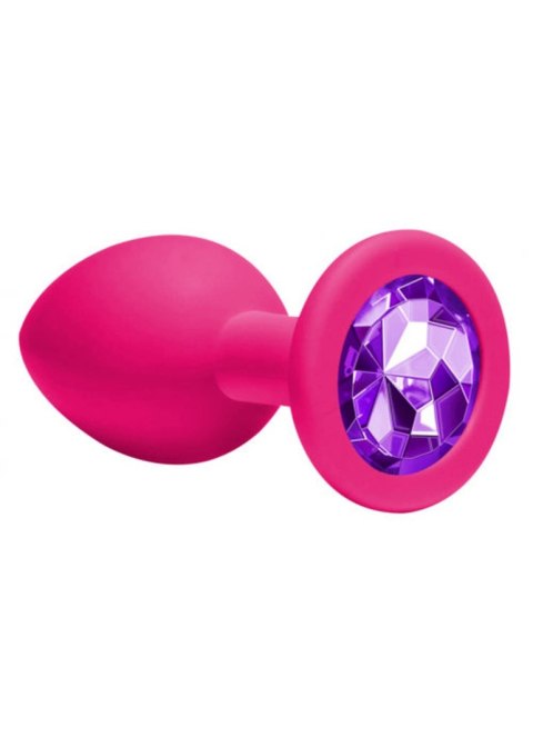 Plug-Anal Plug Emotions Cutie Medium Pink dark purple crystal Lola Toys