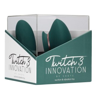 Twitch 3 - Rechargeable Vibrator & Suction - Silicone - 10 Speed - Forest Green Innovation