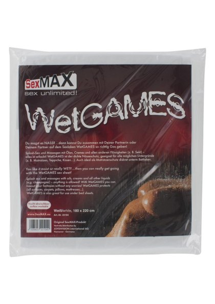 BDSM-SexMAX WetGAMES Sex sheet, 180 x 220 cm, white JoyDivision