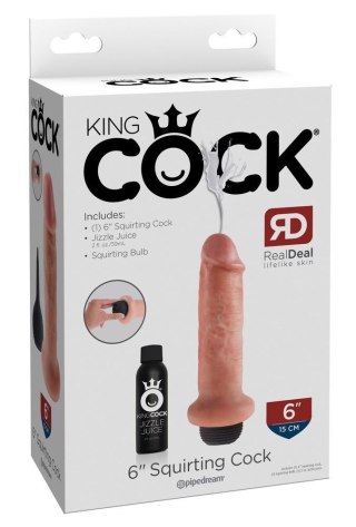 KC 6" Squirting Cock Light King Cock