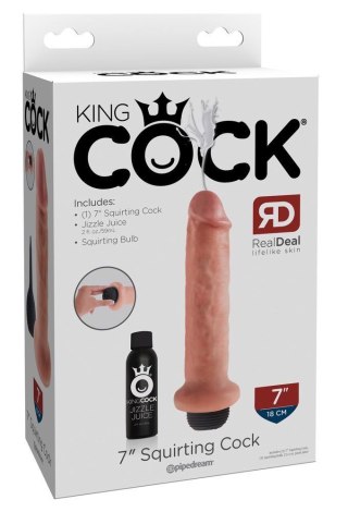 KC 7" Squirting Cock Light King Cock