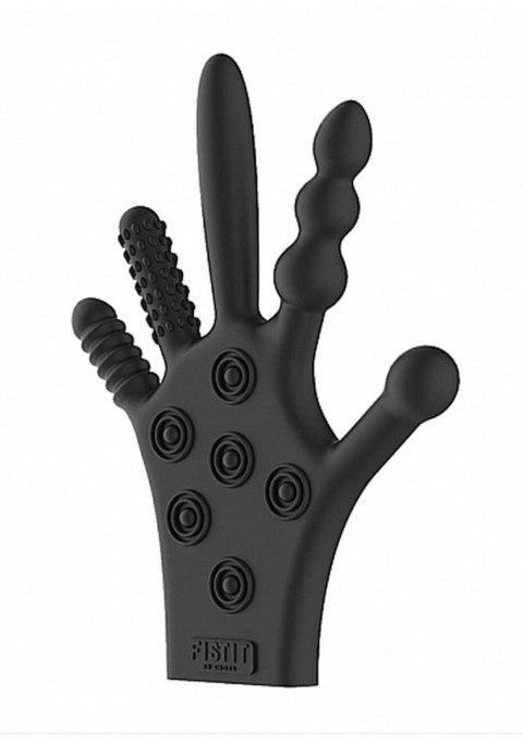 Silicone Stimulation Glove - Black Fist It