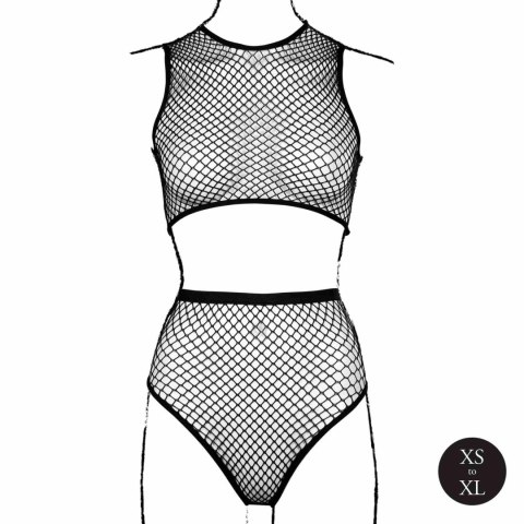 2 piece with crop top, pantie and fishnet structure. Le Désir