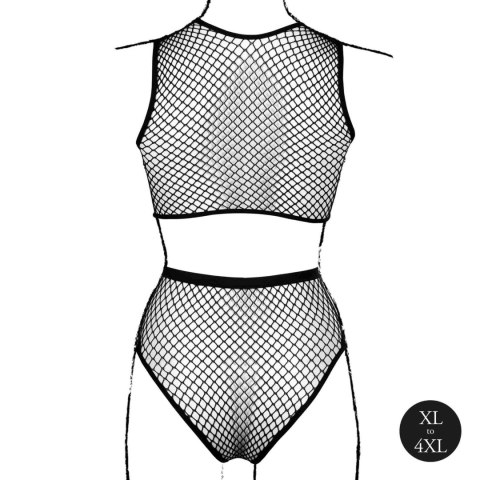 2 piece with crop top, pantie and fishnet structure. Le Désir