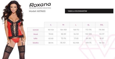 Gorset i stringi 6077 red L Roxana