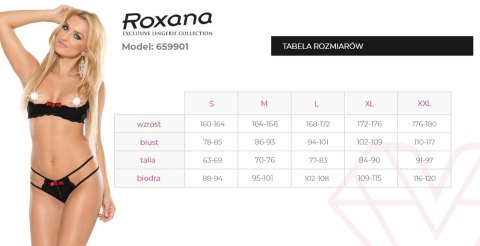 Półbiustonosz i stringi 6599 L Roxana