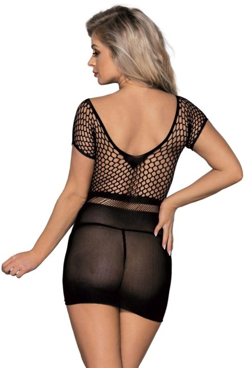 SHORT BLACK MESH DRESS TU (Size: TU) Paris Hollywood