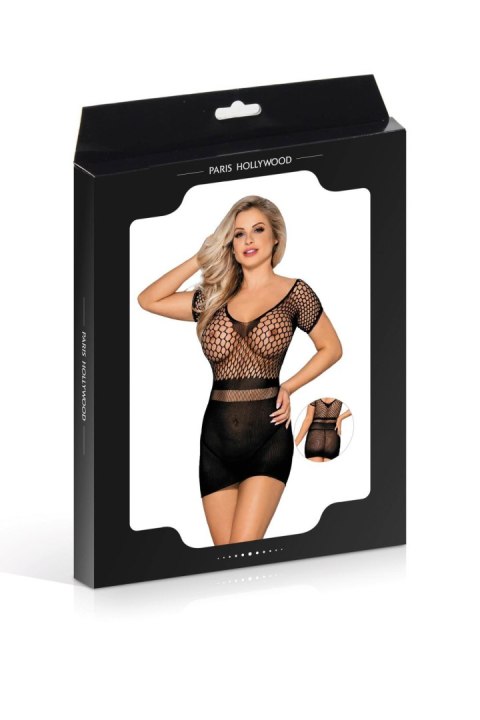 SHORT BLACK MESH DRESS TU (Size: TU) Paris Hollywood