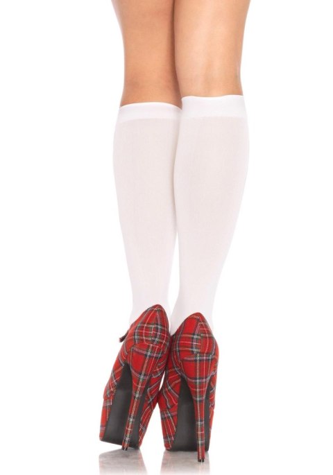 Nylon Knee Highs White Leg Avenue