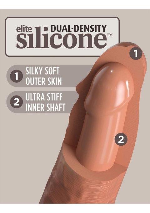 6 Inch 2Density Silicone Cock Caramel skin tone Pipedream