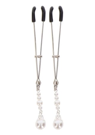 Tweezers With Pearls Silver Taboom