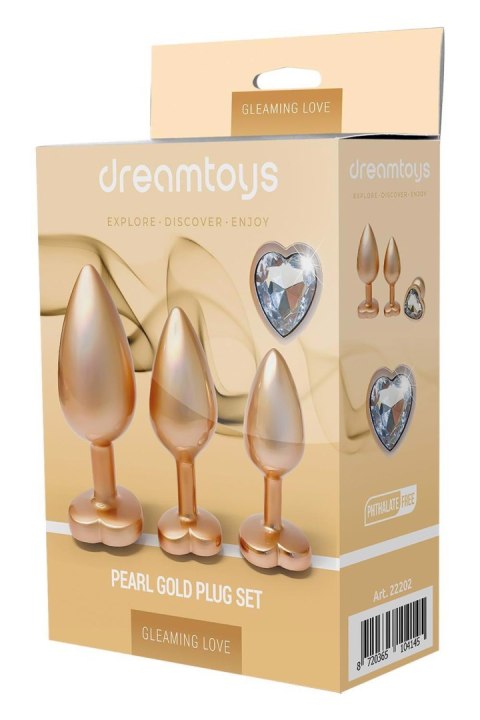 GLEAMING LOVE MATTE GOLD PLUG SET Dream Toys