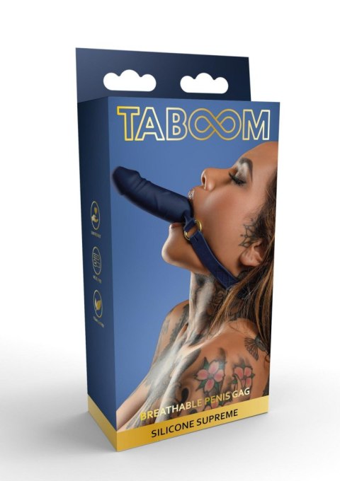 Silicone Breathable Penis Gag Blue Taboom