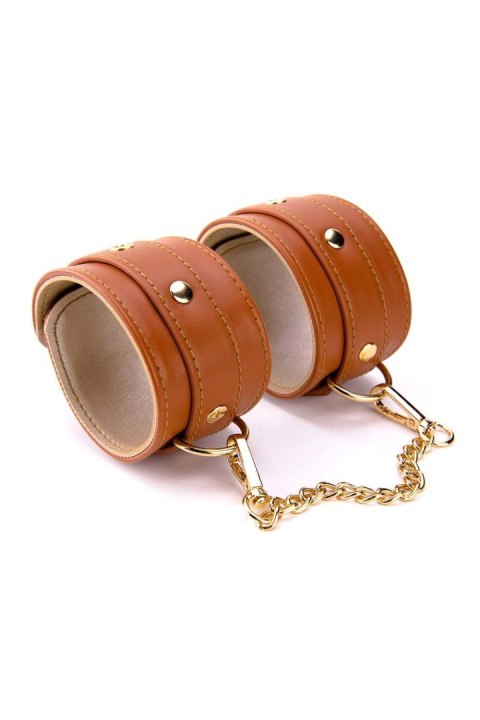 BLAZE ELITE HAND CUFFS COGNAC VEGAN LEATHER Dream Toys