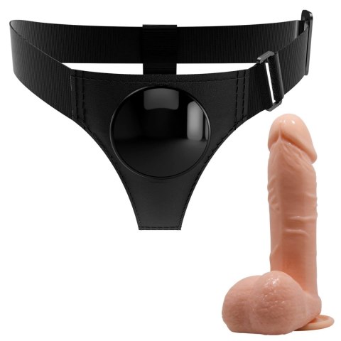 PRETTY LOVE - HARNESS BRIEFS- Tom, Universal Strap-On, 7.4'' Dildo Pretty Love