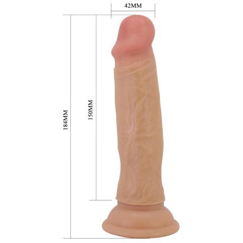 PRETTY LOVE - QUENTIN 7.2"(184mm) Sliding Skin Series TPR, Suction base Bendable Pretty Love