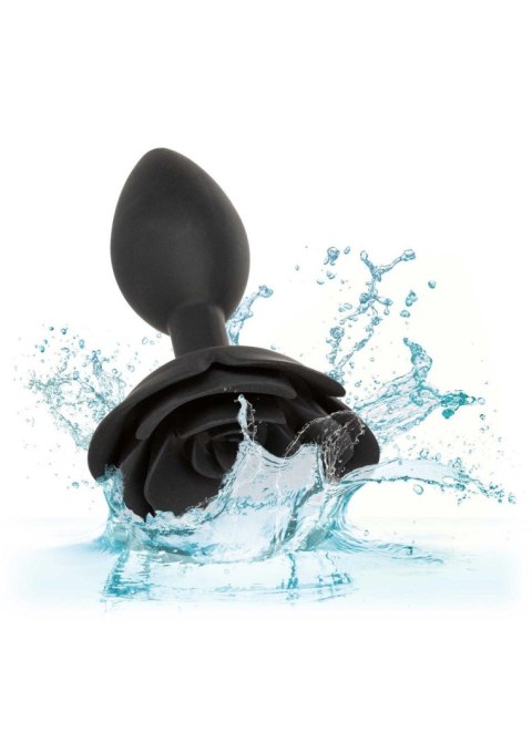 Large Rose Anal Plug Black Calexotics