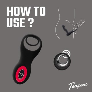 Teazers Cock & Ball Ring Prostate Vibrator with Remote Control Teazers