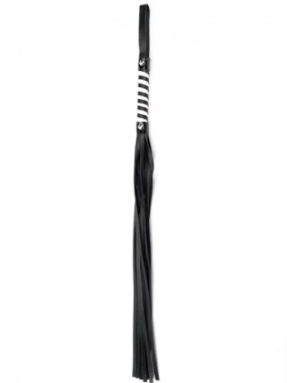 Black White Long Stripe Flogger Argus