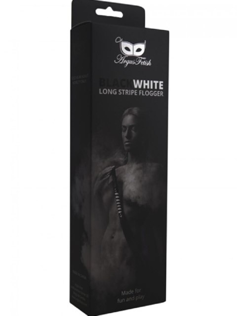 Black White Long Stripe Flogger Argus